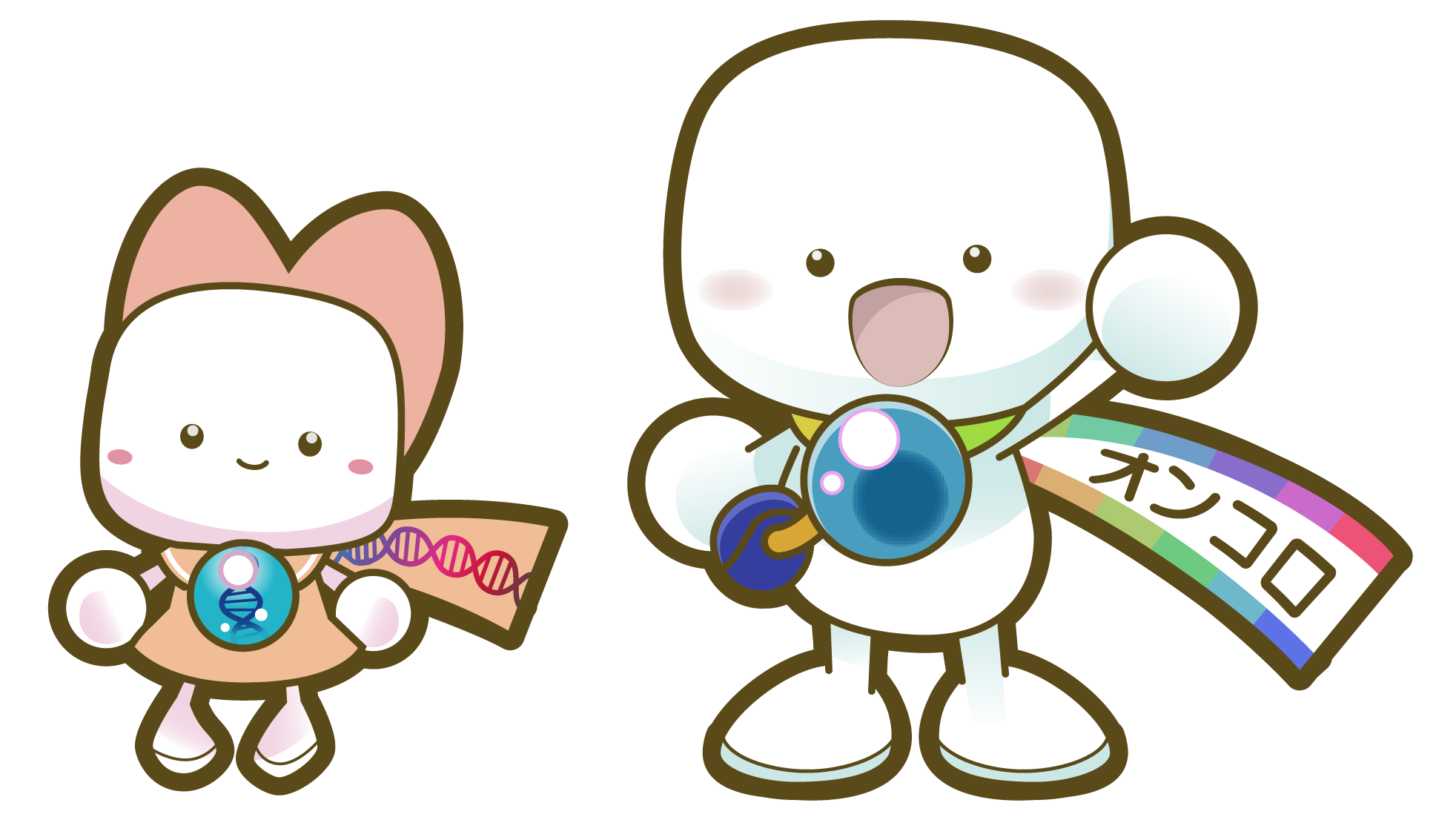 オンコロ君とジーンちゃんのロゴ